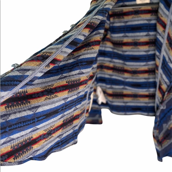 Levi's x Pendleton Jacquard Wool Poncho Wrap Hooded Jacket size XS - Picture 11 of 14